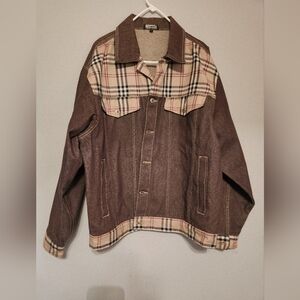 Burberry London Brown Plaid Jacket. Rare , Excellent Condition